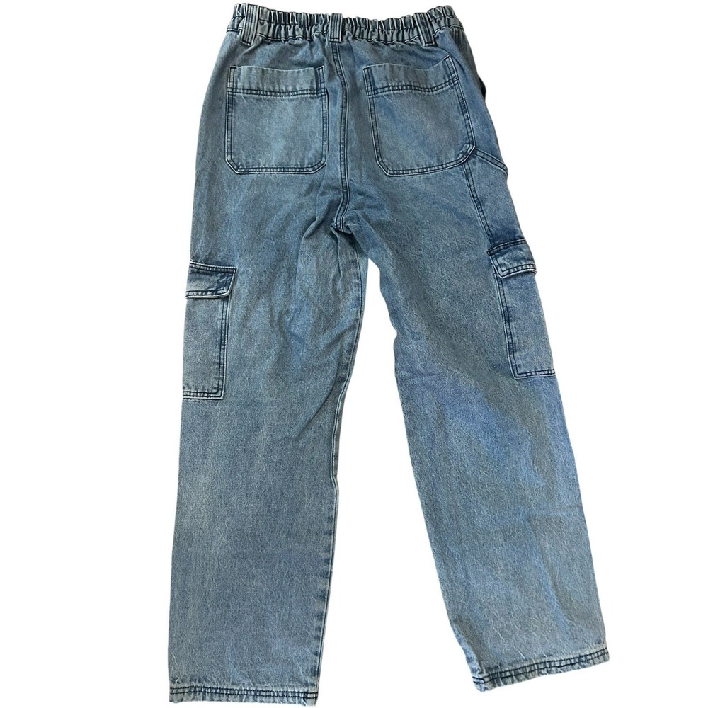 BlankNYC Cargo Denim Jeans Elasticized Waistband Woman SZ L - Picture 5 of 7